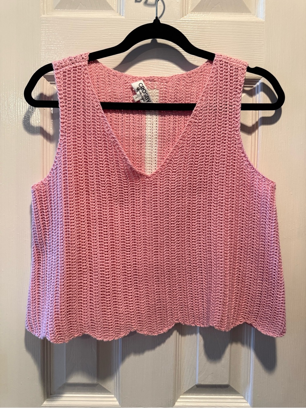 CROSBY by Mollie Burch Pink Knit Sweater Tank Size Small